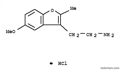 Molecular Structure of 28089-05-6 (2-(5-methoxy-2-methyl-1-benzofuran-3-yl)ethanaminium chloride)