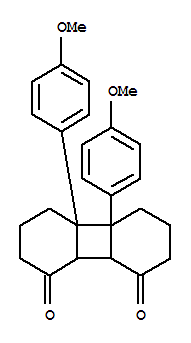 28289-78-3,4a,4b-bis(4-methoxyphenyl)decahydrobiphenylene-1,8-dione,1,8-Biphenylenedione,4a,4b-bis(p-methoxyphenyl)- (8CI); NSC 139156