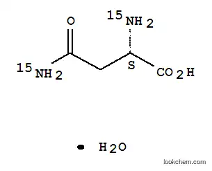 Molecular Structure of 287484-32-6 (L-ASPARAGINE H2O (15N2))