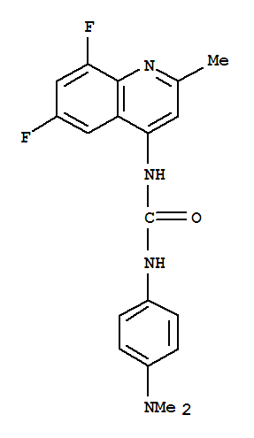 N-(6,8-Difluoro-2-methyl-4-quinolinyl)-N'-[4-(dimethylamino)phenyl]urea Cas no.288150-92-5 98%
