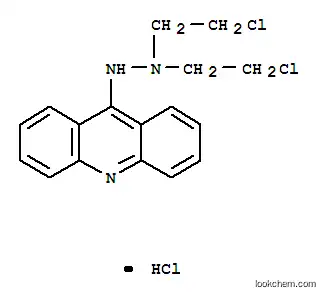 Molecular Structure of 29023-83-4 (9-[2,2-bis(2-chloroethyl)hydrazinyl]acridine hydrochloride (1:1))
