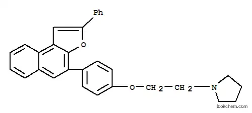 Molecular Structure of 29166-48-1 (1-{2-[4-(2-phenylnaphtho[2,1-b]furan-1-yl)phenoxy]ethyl}pyrrolidine hydrochloride (1:1))