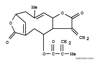 Germacra-1(10),4,11(13)-triene-12,14-dioic acid, 2-beta,6-alpha,8-alpha-trihydroxy-, 12,6:14,2-dilactone, methacrylate, (E)-