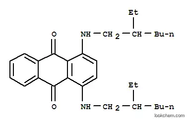 Molecular Structure of 29887-08-9 (1,4-bis[(2-ethylhexyl)amino]anthraquinone)
