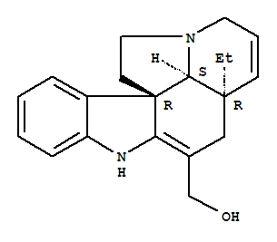 Molecular Structure of 29918-72-7 (Aspidospermidine-3-methanol,2,3,6,7-tetradehydro-, (5a,12R,19a)-(9CI))