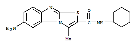 Thiazolo[3,2-a]benzimidazole-2-carboxamide,6-amino-N-cyclohexyl-3-methyl-