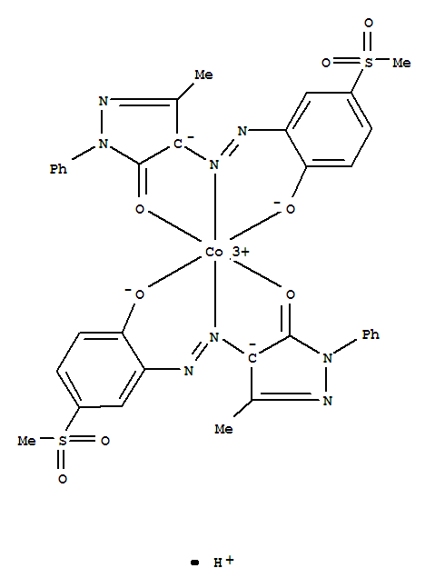 Cobaltate(1-),bis[2,4-dihydro-4-[[2-hydroxy-5-(methylsulfonyl)phenyl]azo]-5-methyl-2-phenyl-3H-pyrazol-3-onato(2-)]-,hydrogen (9CI)