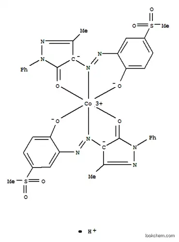 Molecular Structure of 29998-71-8 (Cobaltate(1-),bis[2,4-dihydro-4-[[2-hydroxy-5-(methylsulfonyl)phenyl]azo]-5-methyl-2-phenyl-3H-pyrazol-3-onato(2-)]-,hydrogen (9CI))