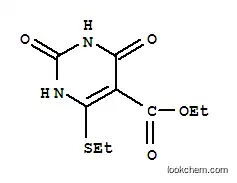 Molecular Structure of 30001-43-5 (5-Pyrimidinecarboxylicacid, 6-(ethylthio)-1,2,3,4-tetrahydro-2,4-dioxo-, ethyl ester)