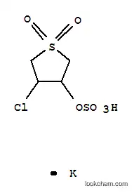 Molecular Structure of 3001-58-9 (Thiophene-3-ol,4-chlorotetrahydro-, 3-(hydrogen sulfate) 1,1-dioxide, potassium salt (1:1))