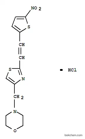 Molecular Structure of 30097-12-2 (4-({2-[(E)-2-(5-nitrothiophen-2-yl)ethenyl]-1,3-thiazol-4-yl}methyl)morpholine hydrochloride)