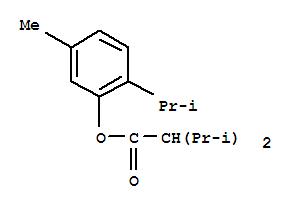 Butanoic acid,3-methyl-2-(1-methylethyl)-, 5-methyl-2-(1-methylethyl)phenyl ester