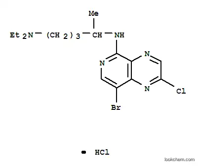 Molecular Structure of 30146-53-3 (N~4~-(8-bromo-2-chloropyrido[3,4-b]pyrazin-5-yl)-N~1~,N~1~-diethylpentane-1,4-diamine)