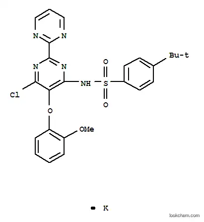 Molecular Structure of 301646-59-3 (N-[6-Chloro-5-(2-methoxyphenoxy)[2,2'-bipyrimidin]-4-yl]-4-(1,1-dimethylethyl)benzenesulfonamide potassium salt)