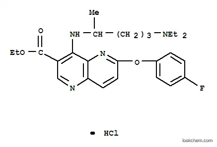 Molecular Structure of 30212-49-8 (ethyl 4-{[5-(diethylamino)pentan-2-yl]amino}-6-(4-fluorophenoxy)-1,5-naphthyridine-3-carboxylate)