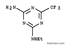 Molecular Structure of 30355-58-9 (N-ethyl-6-(trifluoromethyl)-1,3,5-triazine-2,4-diamine)