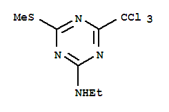 30369-41-6,N-ethyl-4-(methylsulfanyl)-6-(trichloromethyl)-1,3,5-triazin-2-amine,s-Triazine,2-(ethylamino)-4-(methylthio)-6-(trichloromethyl)- (8CI)