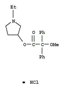 (1-ethylpyrrolidin-3-yl) 2-methoxy-2,2-diphenylacetate,chloride
