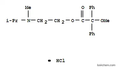 Molecular Structure of 3043-21-8 (N-(2-{[methoxy(diphenyl)acetyl]oxy}ethyl)-N-methylpropan-2-aminium chloride)