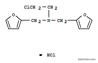 Molecular Structure of 305-99-7 (2-chloro-N,N-bis(furan-2-ylmethyl)ethanamine hydrochloride (1:1))