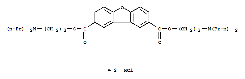 30568-71-9,2,8-Dibenzofurandicarboxylicacid, 2,8-bis[3-(dipropylamino)propyl] ester, hydrochloride (1:2),2,8-Dibenzofurandicarboxylicacid, bis[3-(dipropylamino)propyl] ester, dihydrochloride (8CI,9CI); NSC 292818