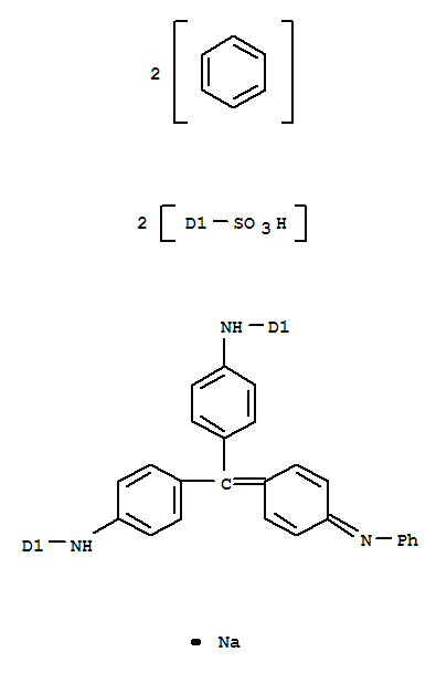 Benzenesulfonic acid,[[4-[[4-(phenylimino)-2,5-cyclohexadien-1-ylidene][4-[(sulfophenyl)amino]phenyl]methyl]phenyl]amino]-,monosodium salt (9CI)(30586-15-3)