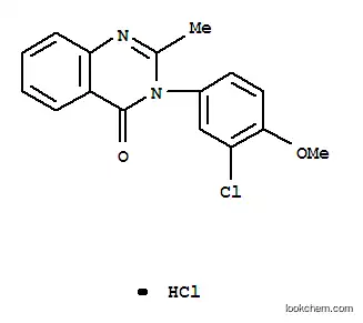 Molecular Structure of 3060-25-1 (3-(3-chloro-4-methoxyphenyl)-2-methylquinazolin-4(3H)-one hydrochloride (1:1))