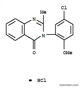 Molecular Structure of 3060-26-2 (3-(5-chloro-2-methoxyphenyl)-2-methylquinazolin-4(3H)-one hydrochloride (1:1))
