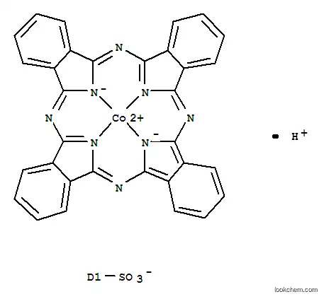 Molecular Structure of 30638-08-5 (hydrogen [29H,31H-phthalocyaninesulphonato(3-)-N29,N30,N31,N32]cobaltate(1-))