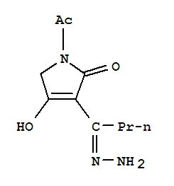 2H-PYRROL-2-ONE,1-ACETYL-3-(1-HYDRAZONOBUTYL)-1,5-DIHYDRO-4-HYDROXY-