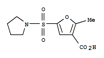 2-Methyl-5-(1-pyrrolidinylsulfonyl)-3-furoic acid , 95%+