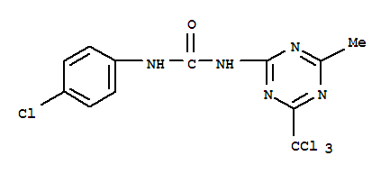 30804-95-6,1-(4-chlorophenyl)-3-[4-methyl-6-(trichloromethyl)-1,3,5-triazin-2-yl]urea,Urea,1-(p-chlorophenyl)-3-[4-methyl-6-(trichloromethyl)-s-triazin-2-yl]- (8CI)