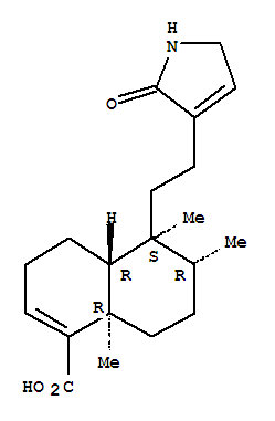 Molecular Structure of 310433-44-4 (1-Naphthalenecarboxylicacid,5-[2-(2,5-dihydro-2-oxo-1H-pyrrol-3-yl)ethyl]-3,4,4a,5,6,7,8,8a-octahydro-5,6,8a-trimethyl-,(4aR,5S,6R,8aR)-)
