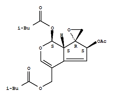 Butanoic acid,3-methyl-,(1S,2'R,6S,7aS)-6-(acetyloxy)-6,7a-dihydro-4-[(3-methyl-1-oxobutoxy)methyl]spiro[cyclopenta[c]pyran-7(1H),2'-oxiran]-1-ylester