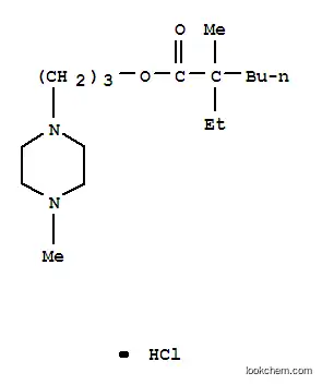 Molecular Structure of 31364-63-3 (1-{3-[(2-ethyl-2-methylhexanoyl)oxy]propyl}-4-methylpiperazin-1-ium chloride)