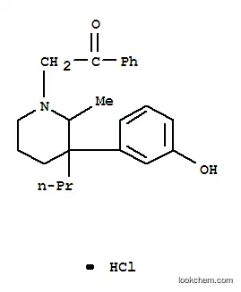 Molecular Structure of 3145-31-1 (2-[3-(3-hydroxyphenyl)-2-methyl-3-propylpiperidin-1-yl]-1-phenylethanone hydrochloride (1:1))