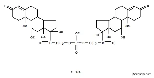 Molecular Structure of 315-33-3 (Pregn-4-ene-3,20-dione,21,21'-[phosphinicobis(oxy)]bis[11,17-dihydroxy-, monosodium salt, (11b)- (9CI))