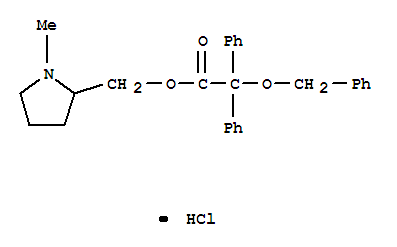 Acetic acid,(benzyloxy)diphenyl-, (1-methyl-2-pyrrolidinyl)methyl ester, hydrochloride(7CI,8CI)