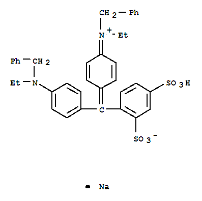 Benzenemethanaminium,N-[4-[(2,4-disulfophenyl)[4-[ethyl(phenylmethyl)amino]phenyl]methylene]-2,5-cyclohexadien-1-ylidene]-N-ethyl-,inner salt, sodium salt (1:1)(3486-30-4)