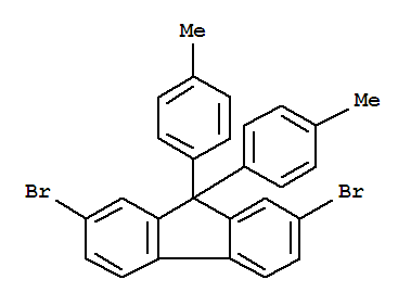 Molecular Structure of 357645-37-5 (9H-Fluorene,2,7-dibromo-9,9-bis(4-methylphenyl)-)