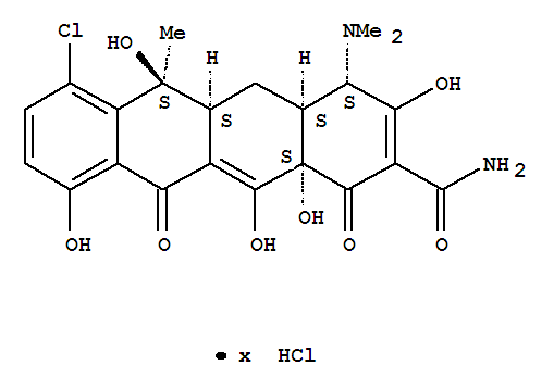 2-Naphthacenecarboxamide,7-chloro-4-(dimethylamino)-1,4,4a,5,5a,6,11,12a-octahydro-3,6,10,12,12a-pentahydroxy-6-methyl-1,11-dioxo-,hydrochloride, [4S-(4a,4aa,5aa,6b,12aa)]- (9CI)(3671-08-7)
