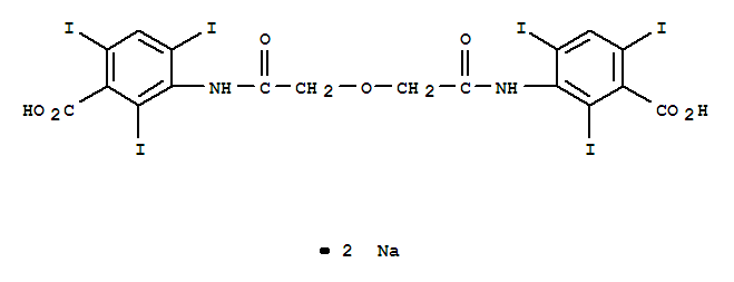 Benzoic acid,3,3'-[oxybis[(1-oxo-2,1-ethanediyl)imino]]bis[2,4,6-triiodo-, disodium salt(9CI)