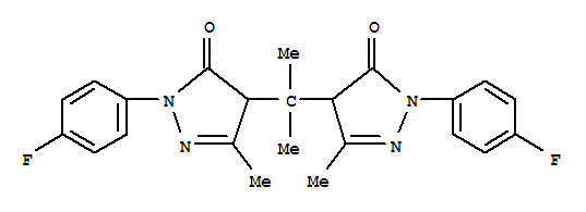 3H-Pyrazol-3-one,4,4'-(1-methylethylidene)bis[2-(4-fluorophenyl)-1,4-dihydro-5-methyl- (9CI)