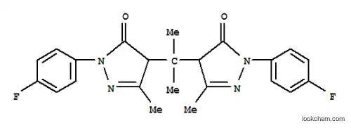 Molecular Structure of 379-94-2 (3H-Pyrazol-3-one,4,4'-(1-methylethylidene)bis[2-(4-fluorophenyl)-1,4-dihydro-5-methyl- (9CI))