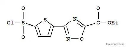 Molecular Structure of 388088-70-8 (ETHYL 3-[5-(CHLOROSULFONYL)-2-THIENYL]-1,2,4-OXADIAZOLE-5-CARBOXYLATE)