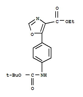 4-Oxazolecarboxylicacid, 5-[4-[[(1,1-dimethylethoxy)carbonyl]amino]phenyl]-, ethyl ester  CAS NO.391248-22-9