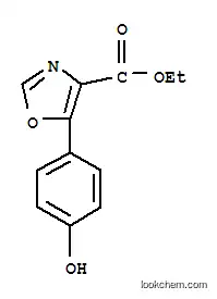 Molecular Structure of 391248-24-1 (5-(4-HYDROXY-PHENYL)-OXAZOLE-4-CARBOXYLIC ACID ETHYL ESTER)