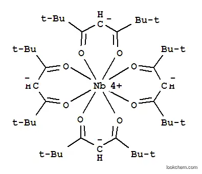 Molecular Structure of 41706-15-4 (TETRAKIS(2,2,6,6-TETRAMETHYL-3,5-HEPTANEDIONATO)NIOBIUM (IV))