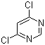 Molecular Structure of 1193-21-1 (4,6-Dichloropyrimidine)