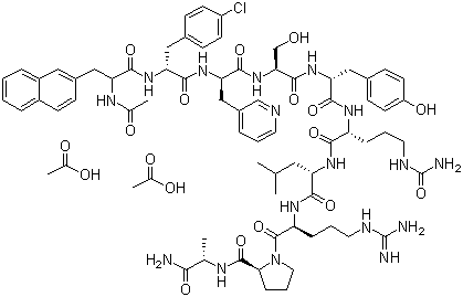 Molecular Structure of 130143-01-0 (Cetrorelix acetate)